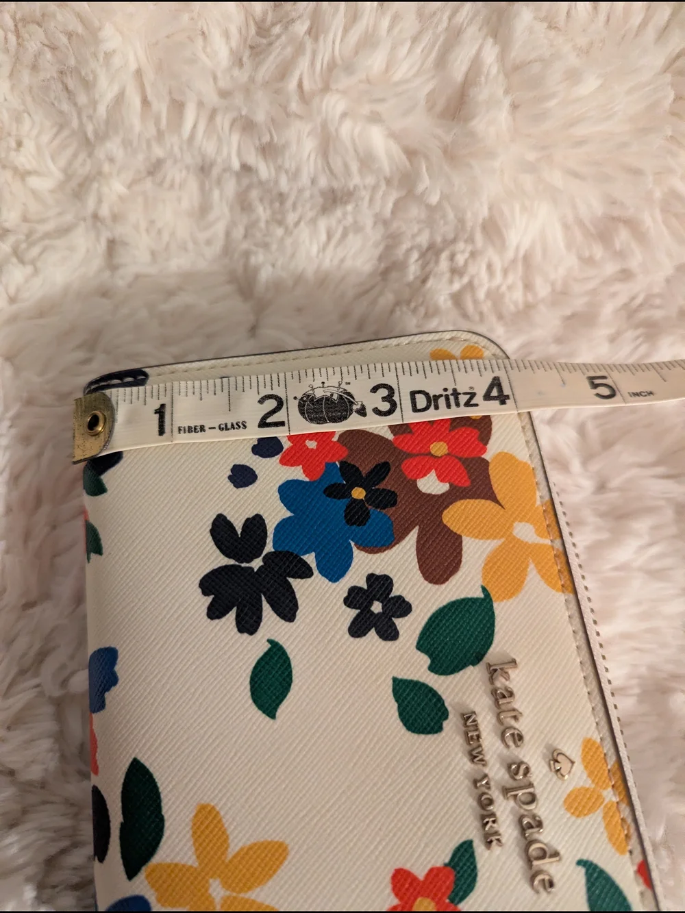 Kate Spade Floral Zip-Around Wallet - White Multi